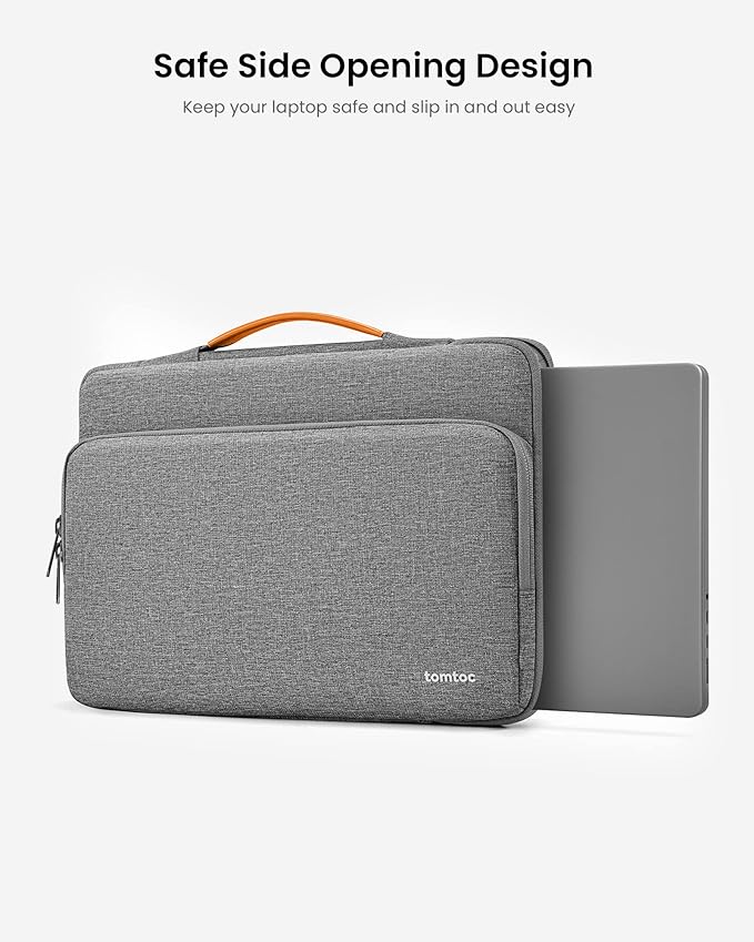 tomtoc 360 Protective Laptop Carrying Case compatible with 14-inch MacBook Pro M4/M3/M2/M1 Pro/Max 2024-2021, 12.9-13 Inch iPad Pro/Air, Water-Resistant MacBook Accessory Bag Sleeve