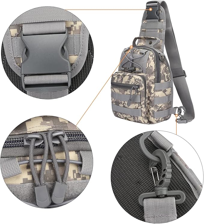 G4Free Outdoor Tactical Bag Backpack, Military Sport Bag Pack Sling Shoulder Backpack Tactical Bag for Every Day Carry