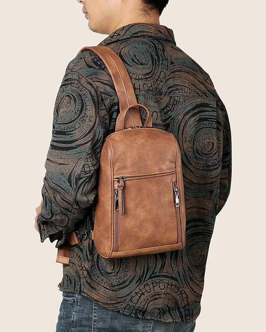 FADEON Sling Bag for Women Crossbody Purse Sling Bags, Designer Sling Purses Medium Travel Multi-Pocket Sling Backpack