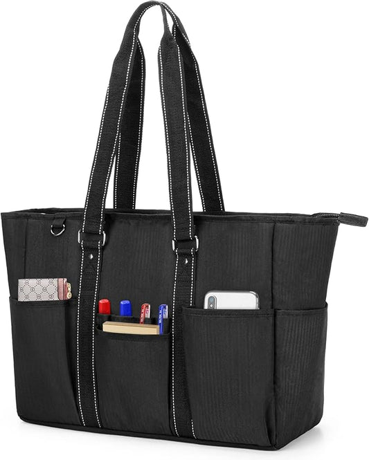 Trunab Teacher Utility Tote Bag with Multiple Pockets, Padded Compartment for 15.6" Laptop for working