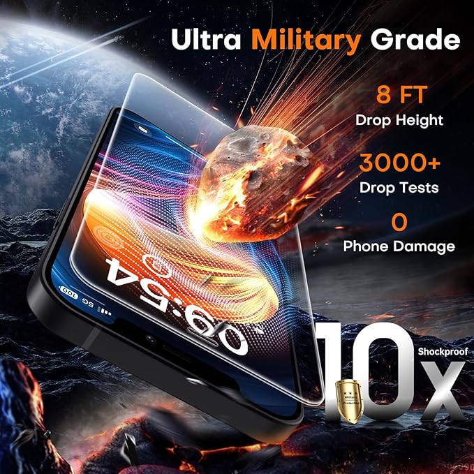 TOCOL for iPhone 12 Screen Protector 9H Hardness Military Grade Shatterproof HD Tempered Glass Full Coverage Easy Installation Case Friendly 2 Pack
