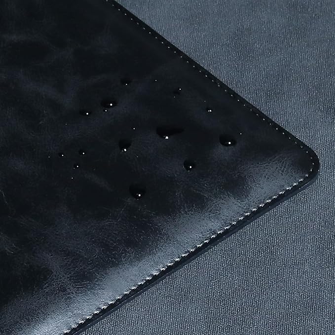 Leather Laptop Sleeve 13 Inch Compatible with MacBook Air M4 M3 M2 M1 2025-2018＆MacBook Pro M2 M1 2025-2016,Wear-Resistant and Scratch-Resistant Protective Case Cover,Black