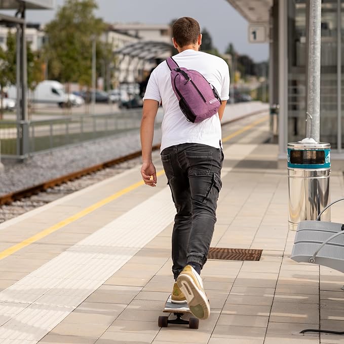 |Not Made In China| Crossbody Sling Backpack, Sling Bag For Travel and Hiking, Anti-Theft Chest Bag