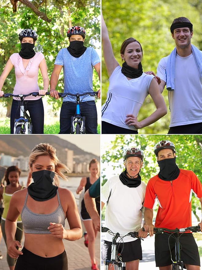 Geyoga Winter Face Mask for Men UV Protection Mask Sunscreen Breathable Windproof Neck Gaiters Scarf Fishing Cycling Running