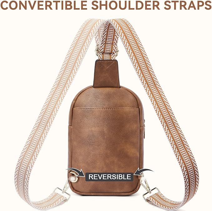 BOSTANTEN Small Sling Bag Crossbody Bags for Women Trendy Crossbody Purse Leather Chest Bag