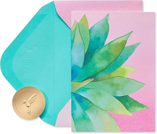 Papyrus Blank Cards with Envelopes, Bold Succulent (14-Count)