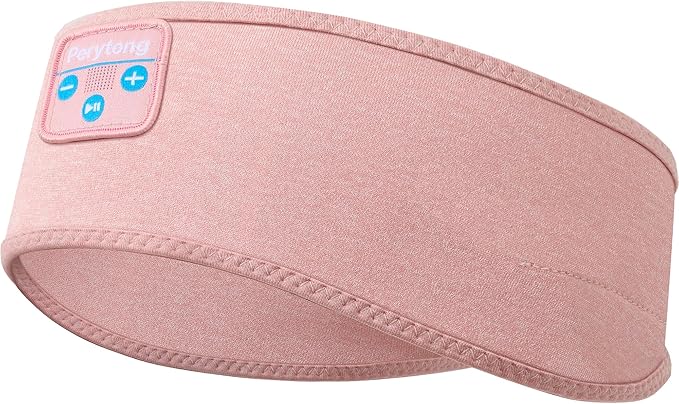 Perytong Sleep Headphones - Headband Headphones - Bluetooth Headband Sleeping Headphones for Side Sleeper, Elastic Music Headphone Band Cozy ASMR Wireless Eye Mask Tech Gadgets Gifts for Women Men