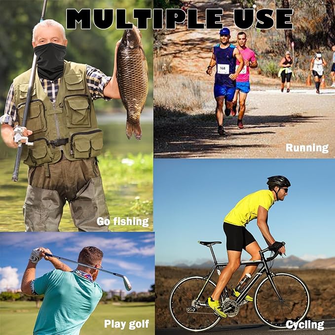 16 pack Cooling Neck Gaiter for Men Women Sun Protection Face Mask Gators Camo Bandana Neck Cover