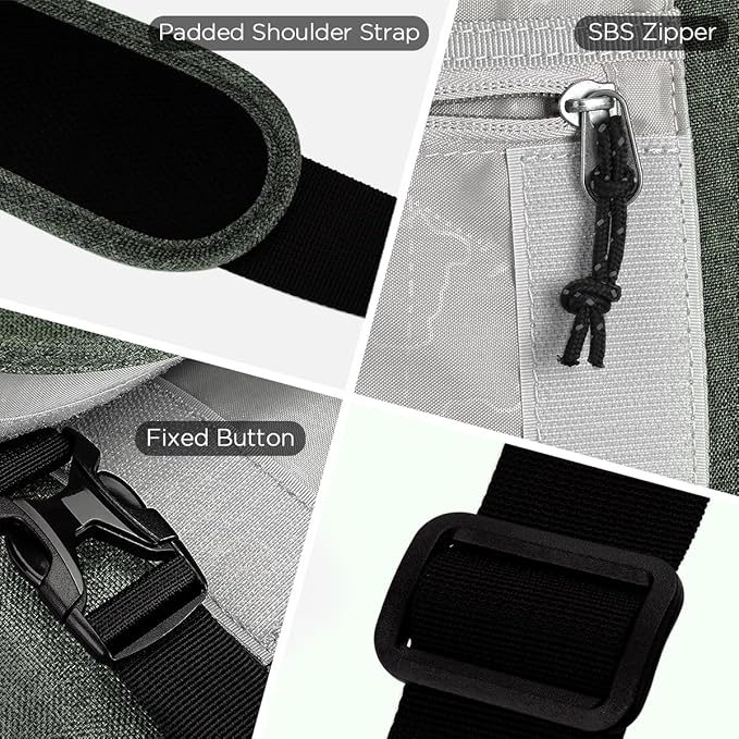 OIWAS Messenger Bag for Men, 15.6 Inch Laptop Crossbody Bags Women Casual Satchel Shoulder Bag College Travel Office Briefcase (15.6 Inch, Dark Green)