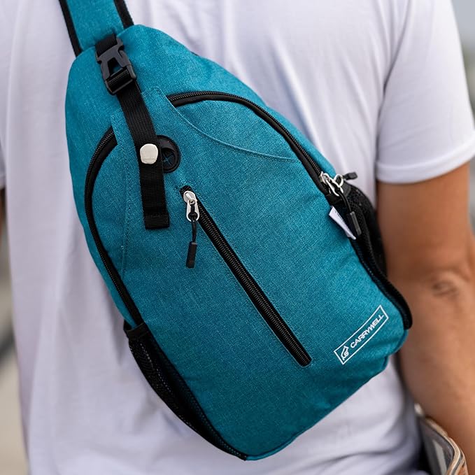 |Not Made In China| Crossbody Sling Backpack, Sling Bag For Travel and Hiking, Anti-Theft Chest Bag