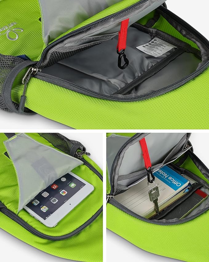 WATERFLY Crossbody Sling Backpack Sling Bag Travel Hiking Chest Bag Daypack