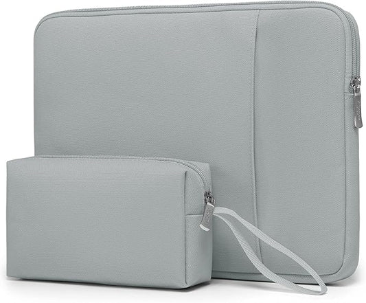 HYZUO 15-16 Inch Laptop Sleeve Bag Set for MacBook Pro 16 M4/M3/M2/M1 Pro/Max, 15" Surface Book, Notebook Case for 15" 15.6" HP Dell Lenovo ThinkBook Asus Acer Samsung Huawei, Rock Gray