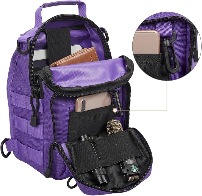 G4Free Outdoor Tactical Bag Backpack, Military Sport Bag Pack Sling Shoulder Backpack Tactical Bag for Every Day Carry