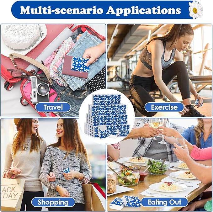 60 Pack Pocket Tissues Travel Tissue Packs 600 Sheets Tissues Travel Size 3 Ply Unscented Small Mini Tissue Pack with Unique Embossing Process Individual Portable Tissue Packs for Purse Travel Camping