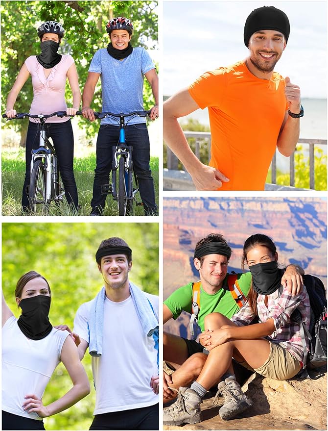 Geyoga Winter Face Mask for Men UV Protection Mask Sunscreen Breathable Windproof Neck Gaiters Scarf Fishing Cycling Running