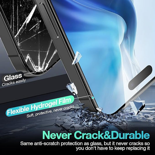 3 Pack Flexible Film for iPhone 17 Screen Protector[NOT GLASS], Non-breakable Soft TPU Hydrogel Film for iPhone 17, Invisible Thin, Scratch Resistant, Self-Healing