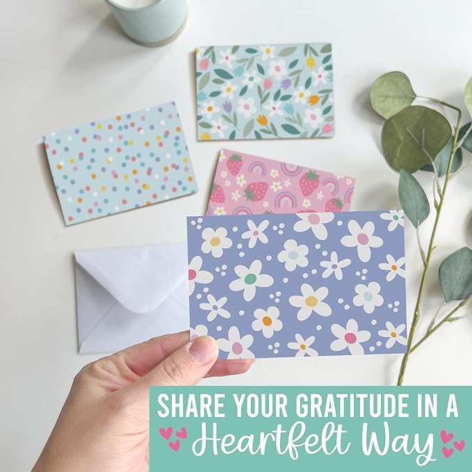 Hadley Designs Blank Cards and Envelopes 4x6-24 Blank Note Cards with Envelopes, Notecards Stationery Sets, Notecards Bulk, Stationary Sets, Note Paper Stationery, Doodle Pretty Stationary