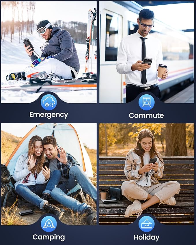 Portable Charger Power Bank 40000mah, USB C Fast Charging 22.5W External Battery Pack Phone Charger Quick Charge with 3 Outputs & 2 Inputs for iPhone 16/15 Samsung Android Camping Travel Essentials