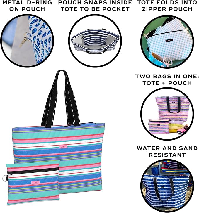 SCOUT Plus 1 Foldable Travel Bag, 2 Bags in 1, Tote Folds into Zipper Pouch