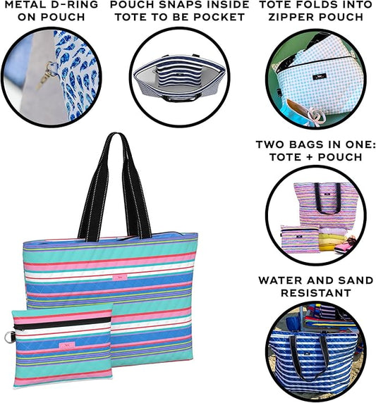 SCOUT Plus 1 Foldable Travel Bag, 2 Bags in 1, Tote Folds into Zipper Pouch