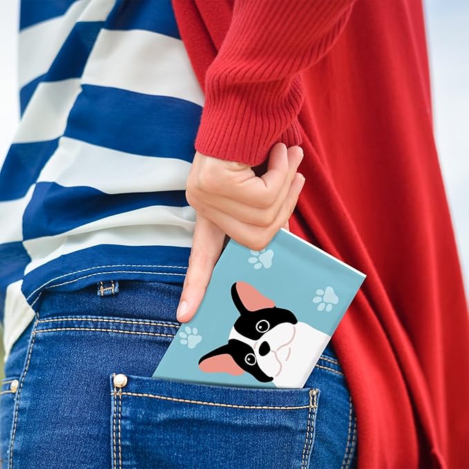 PerKoop 100 Pack Pocket Tissues Travel Slim Packs Small Facial Tissues Wallet Size Toilet Paper for Travel Guest Wedding Supplies, 4 Styles(Dog)