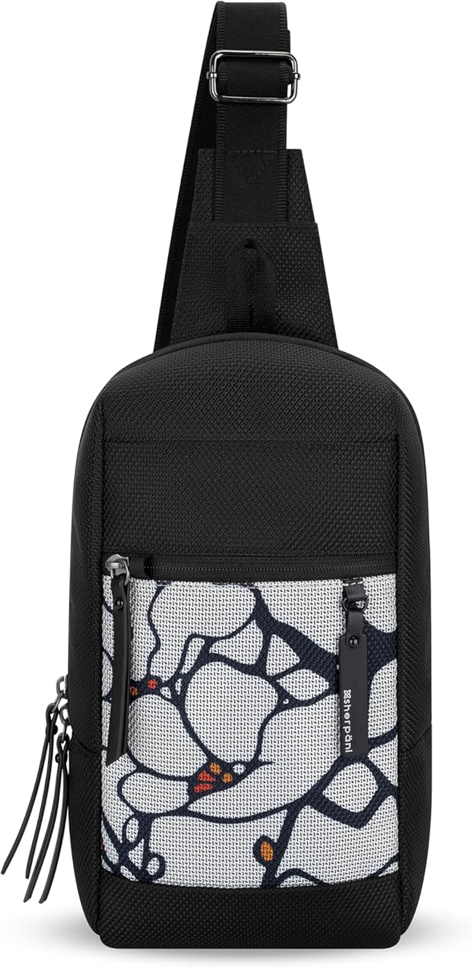 Sherpani Metro, Anti Theft Sling Bag, Sling Backpack, 5L Travel Bag, Shoulder Chest Purse, Crossbody Backpack for Women, Metal Hardware, Travel Gift (Sakura)