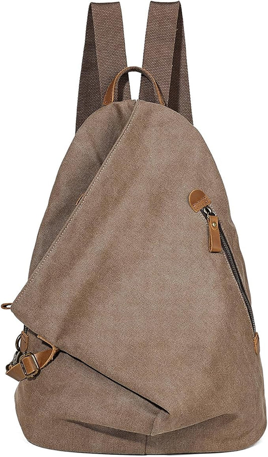 KL928 Canvas Vintage Backpack – Large Casual Daypack Outdoor Travel Rucksack Hiking Backpacks for Men Women