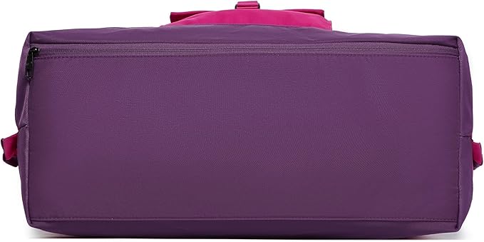 SUNNY BIRD Duffel with Utility Pouch, 40L Weekender Overnight Bag with Shoe Compartment for Travel and Sports (Purple)