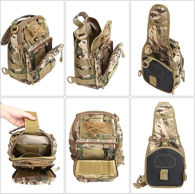 G4Free Outdoor Tactical Bag Backpack, Military Sport Bag Pack Sling Shoulder Backpack Tactical Bag for Every Day Carry