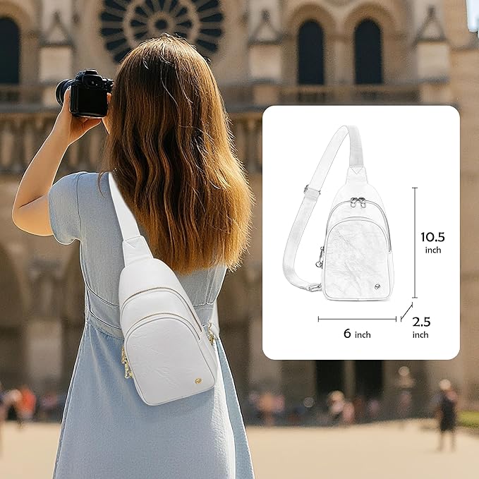 Haytijoe Crossbody Bags for Women Leather Sling Bag Anti-theft Cross Body Bag Travel Sling Purse Chest Bags Fanny Packs