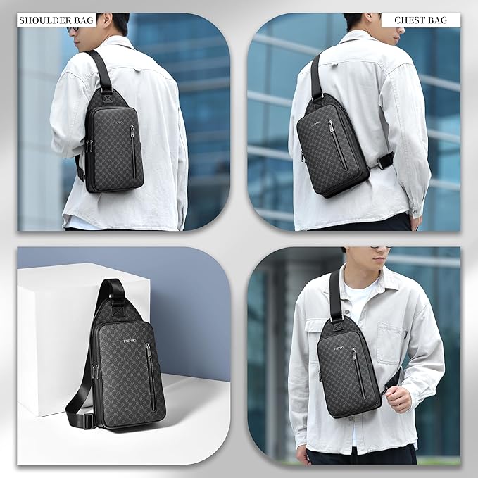 FSD. WG sling Backpack for Men Chest Bag Crossbody Shoulder Bags Travel Hiking Bag Purse for Men with Water Resistant