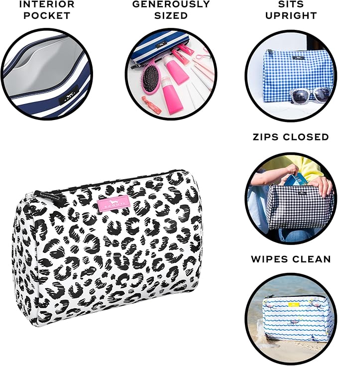 SCOUT Packin' Heat Toiletry Bag - Makeup, Toiletry & Cosmetic Bag, Fits Full Size Items, Inside Pocket, Water-Resistant, Zips Closed
