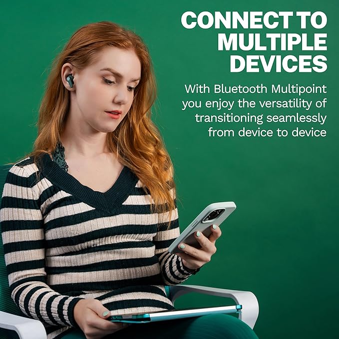 JLab Go Pods ANC True Wireless Bluetooth Earbuds & Charging Case, Hybrid Active Noise canceling + Be Aware for Safe Listening, 26+ Hours Total Playtime, Clear Calls, Custom Sound via App, Sage