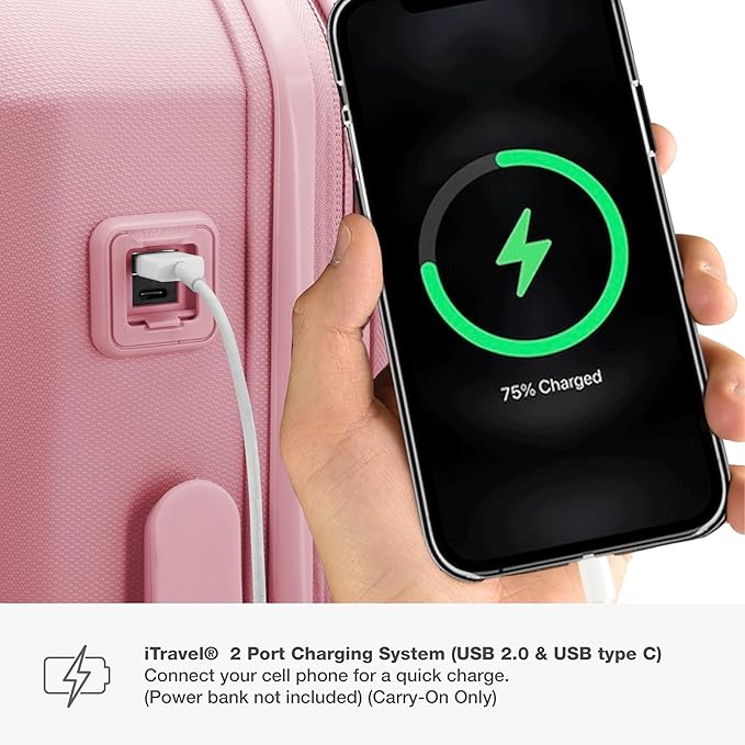 Traveler's Choice Pagosa Indestructible Hardshell Expandable Spinner Luggage, Pink, 3-Piece Set (22/26/30)