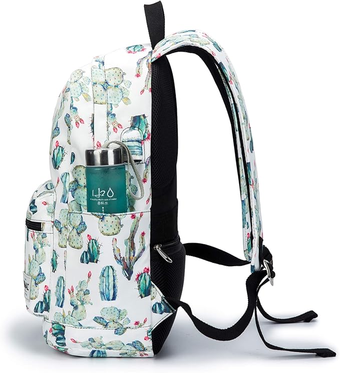 Kinmac Water Resistant Laptop Travel Outdoor Backpack with USB Charging Port for 13 inch 14 inch and 15.6 inch Laptop (Cacti)