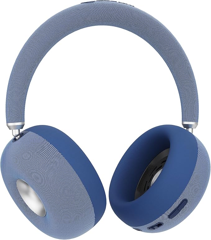 Open Ear Wireless Headphones, Bluetooth 5.3 Over-Ear with Removable Noise-Canceling Ear Caps, Dual-Driver HiFi Sound, 24H Battery Life Comfortable Fit, Type-C Fast Charging for Travel, Work, Office