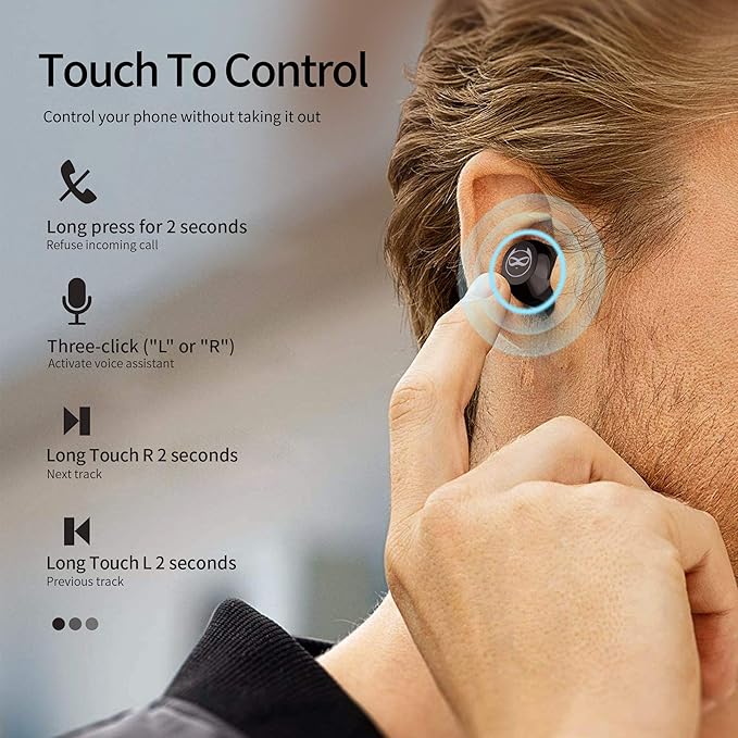 Kids Wireless Earbuds,Bluetooth Earbuds with Microphone Comfort&Lightweight in Ear Headphone with Deep Bass 3D Surround Stereo,Long Life Portable Mini Captain Charging Case for Boys Gifts…