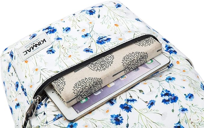 Kinmac Lavender Waterproof Laptop Travel Outdoor Backpack With USB Charging Port For 13 inch 14 inch and 15.6 inch Laptop