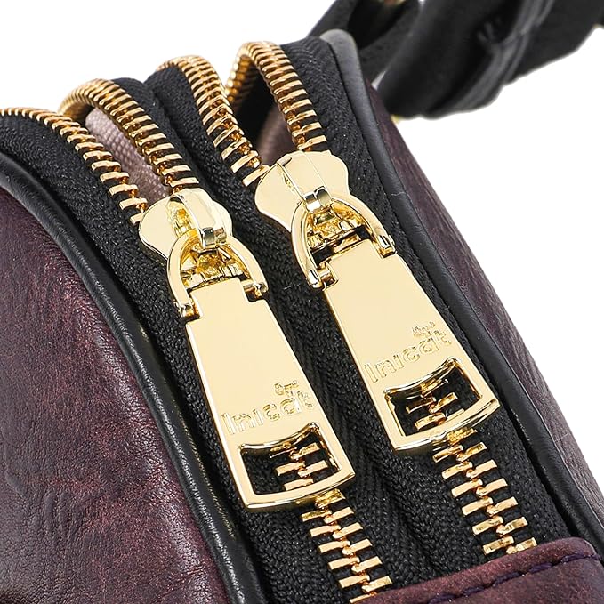 INICAT RFID Blocking Sling Bag Leather Crossbody Bags for Women Fanny Pack Cross Body for Woman Chest Bag for Travel 1.9L