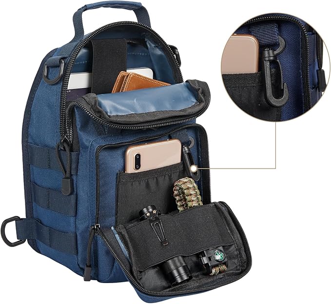 G4Free Outdoor Tactical Bag Backpack, Military Sport Bag Pack Sling Shoulder Backpack Tactical Bag for Every Day Carry