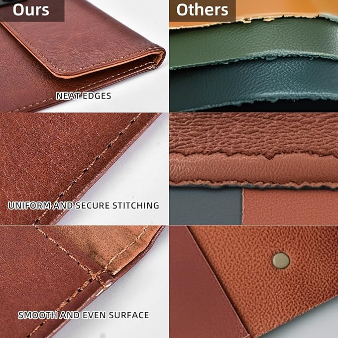 Green PU Leather File Folder, Snap Closure Document Organizer, A4 Envelopes Filing Folder