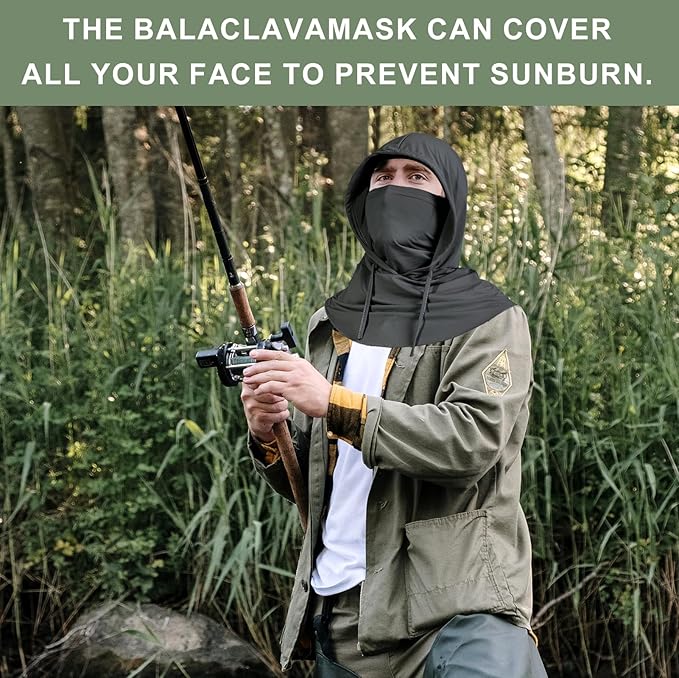 3 Pack Summer Balaclava Sun UV Protection Hood Breathable Full Head Mask Face Cover for Men Women Motorcycle Cycling Fishing