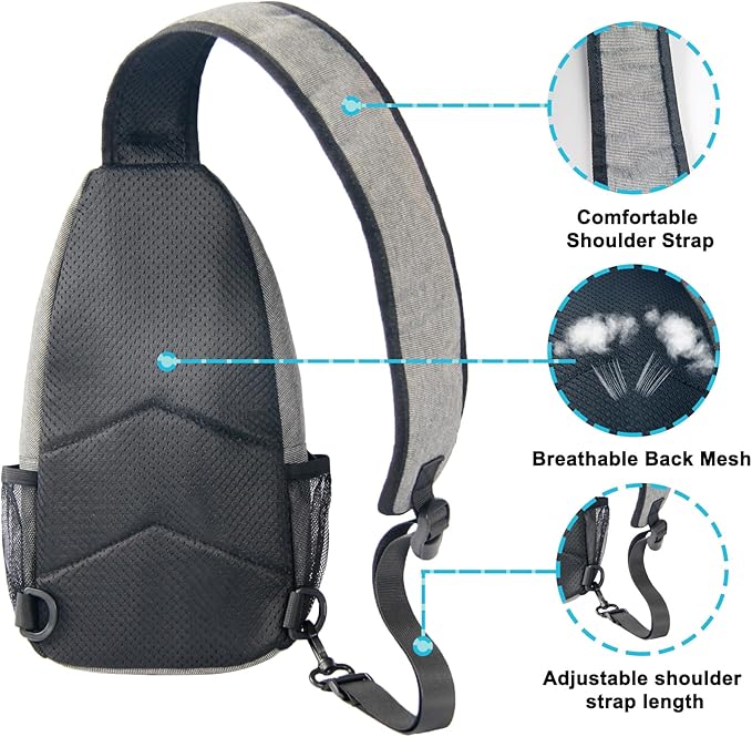Sling Bag Crossbody Bag Cross Body Backpack Travel Hiking Daypack