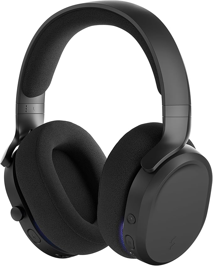 Scape Dark - Wireless PC Gaming Headset - Detachable Flip-To-Mute Microphone with Noise Cancellation - Battery Life Up To 40 Hours - Configurable Ambient Lighting - Black