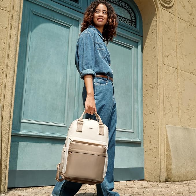 LOVEVOOK Laptop Backpack for Women 15.6 Inch Laptop Bag with USB Port, Fashion Waterproof Backpacks Teacher Nurse Stylish Travel Bags Vintage Daypacks for College Work