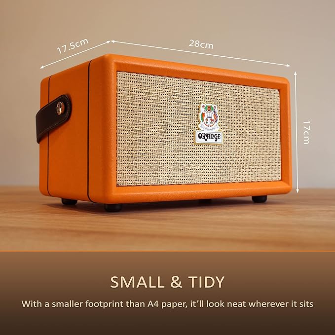 Orange Box - Portable Bluetooth Speaker Delivering Studio Audio Sound, 15M Range, 50W RMS Power, Long Battery Life, iOS & Android Connectivity - Great for Picnics, Festivals, BBQs and Holidays