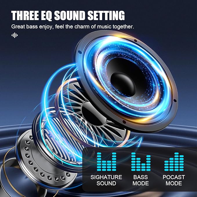 APEKX True Wireless Earbuds - Secure Fit Earhooks for Small Ear, Bluetooth Headphones for iPhone, IPX7 Waterproof, 40H Playtime, Ideal for Sports and Workouts (Black)