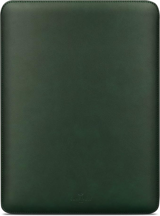 Comfyable Laptop Sleeve 13 Inch Precisely Compatible with MacBook Air M4 2025-2018 & MacBook Pro M2 2022 M1 2020-2016, Faux Leather Cover Case, Green