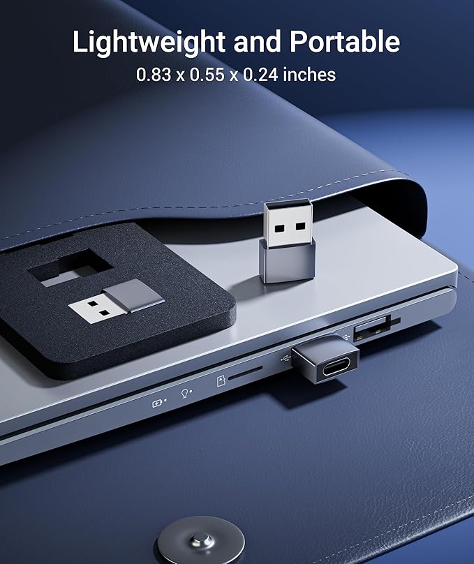 Syntech USB C Female to USB Male Adapter Pack of 3 [Travel Must Haves, Aluminum] USB C to USB Adapter, Type C Charger Cable Power Converter Compatible with iPhone 15 Apple Watch AirPods CarPlay, etc.