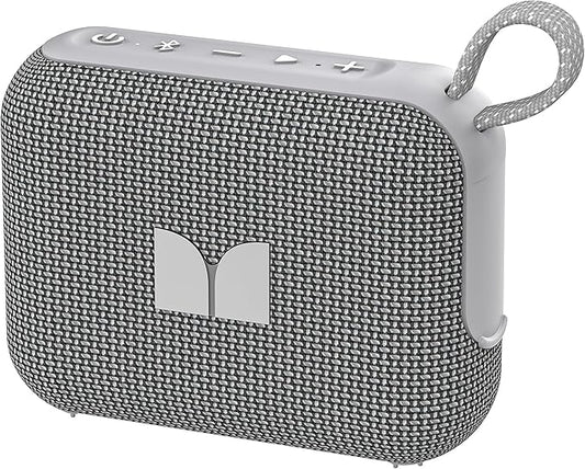 Monster Cube 1 Portable Bluetooth Speaker, IPX7 Waterproof, Bluetooth 6.0, 20H Playtime, Powerful Stereo Sound, Speaker for Home, Outdoors and Travel, Grey